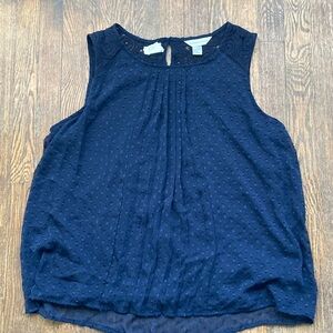 5/25 Christopher & Banks Navy Sleeveless Blouse